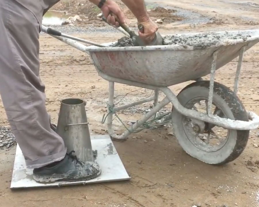 đo độ sụt bê tông