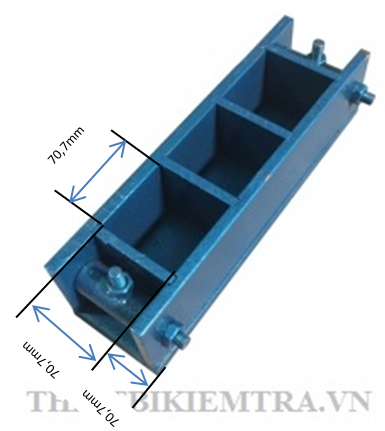 KHUÔN ĐÚC MẪU VỮA XI MĂNG 70,7MM BẰNG THÉP, KHUÔN ĐÚC MẪU VỮA 70,7MM, KHUÔN ĐÚC MẪU XI MĂNG 70,7MM, KHUON DUC MAU VUA XI MANG 70,7MM, GIÁ KHUÔN ĐÚC MẪU XI MĂNG 70,7MM